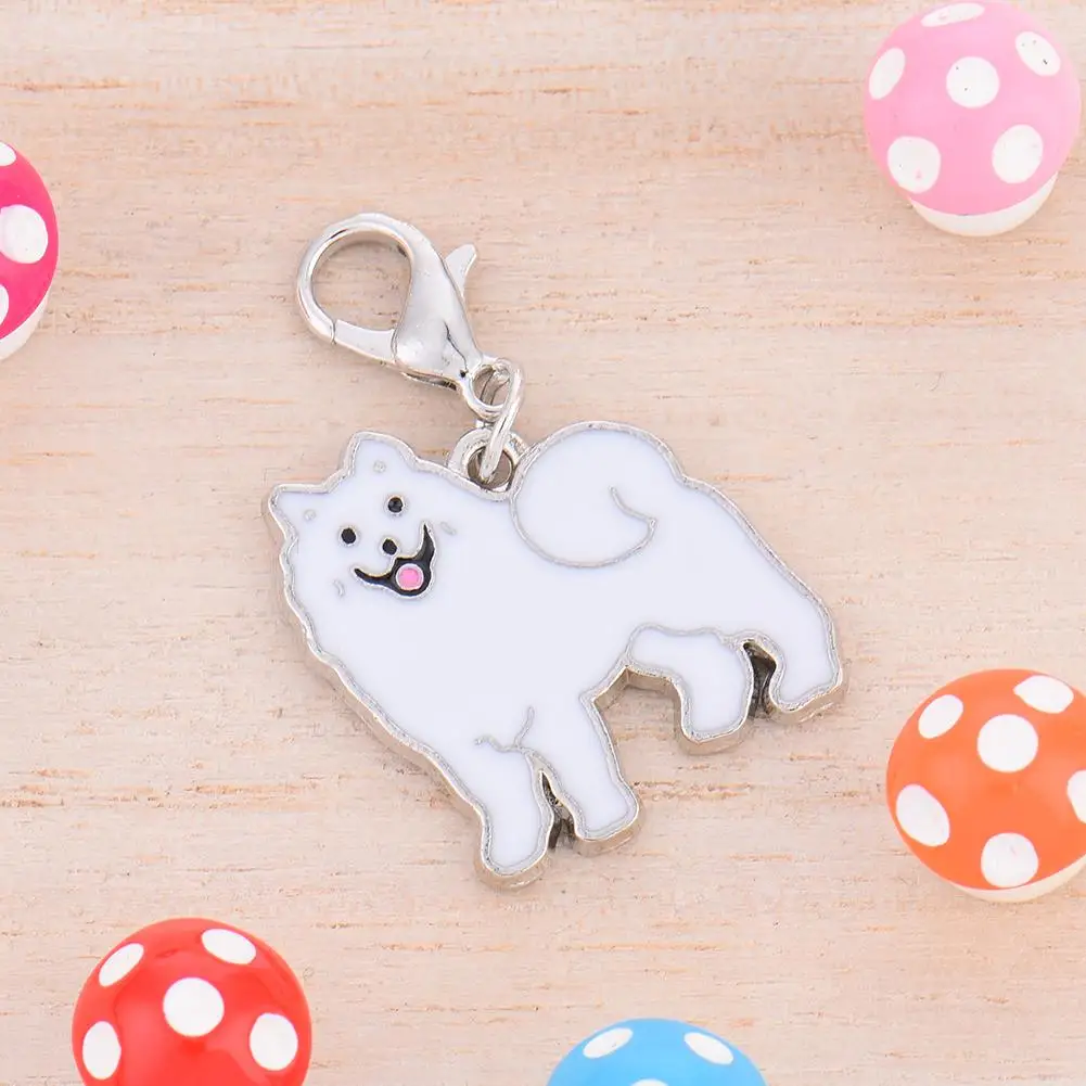 

Cute 2 * 2.5 Cm Metal Durable Dog Tag Samoyed Pet Pendant Dog Tag Decorative Keychain High Quality Dog Supplies