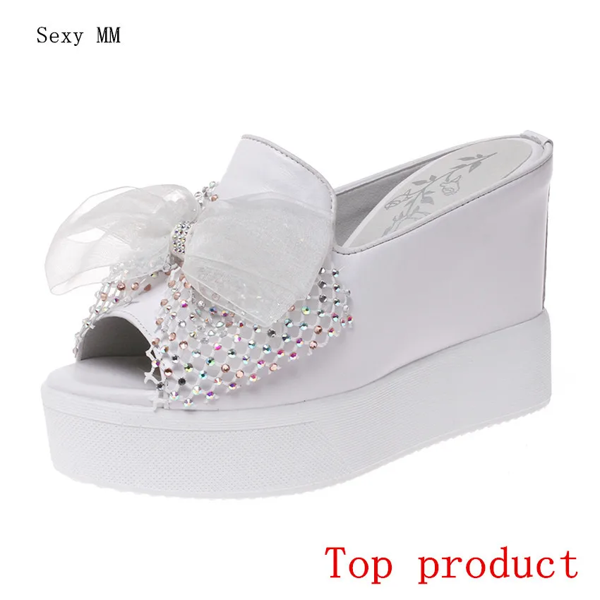 

Genuine Leather Women Platform High Heel Wedge Gladiator Sandals Shoes Woman High Heels Wedges Sandals