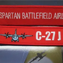 РАФ Spartan Battlefield воздушных C-27J брелок вышитые теги
