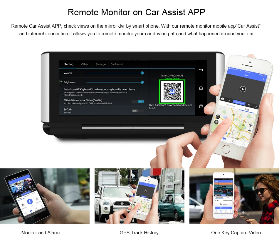Keelead Автомобильные видеорегистраторы gps 4G 6,8" Android 5,1 Автомобильная камера wifi 1080P видео регистратор видеорегистратор парковки мониторинг