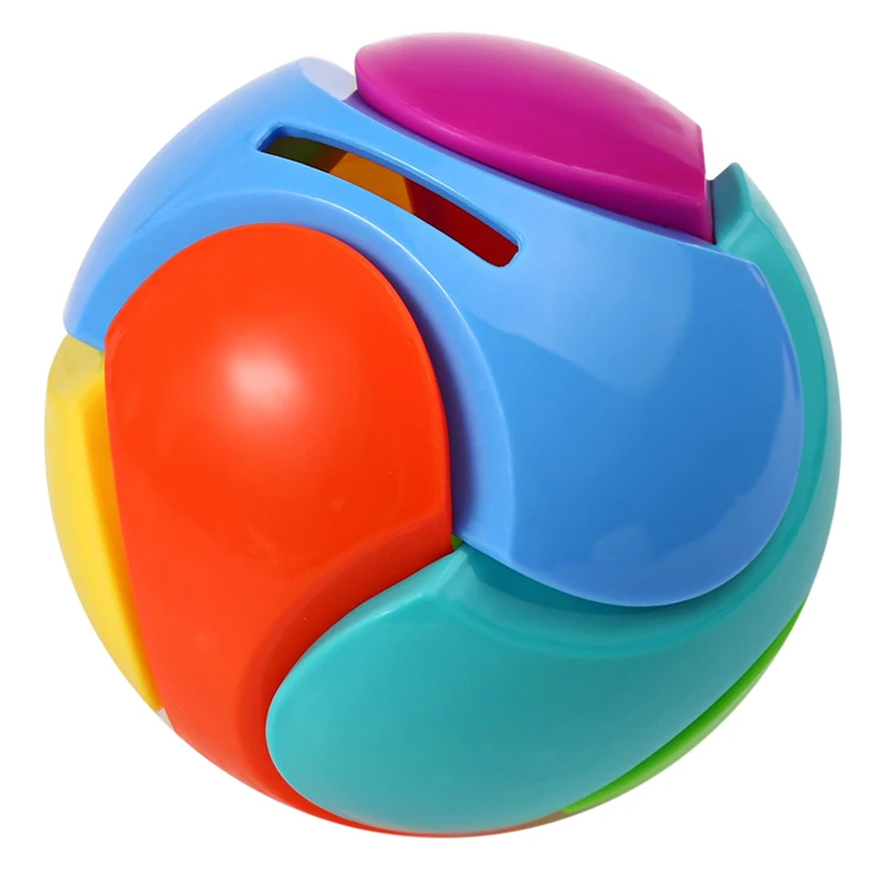 Children 3D DIY Assembly Blocks Plastic Colorful Piggy Bank Educational Assembling Ball Bricks Random Color