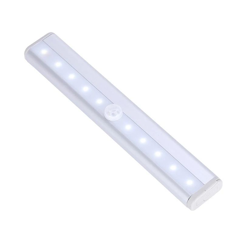 

10 LED cupboard sensor light wireless LED cabinet light with motion sensor night light aluminum for wardrobe, bedroom, kitchen