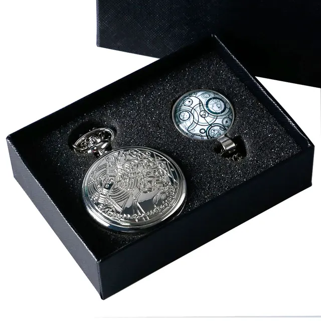 Fashion Silver Steampunk Uk Drama Dr Doctor Who Pocket Watch With Handmade Glass Fashion Silver Steampunk Uk Drama Dr Doctor Who Pocket Watch With Handmade Glass