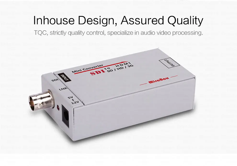 MiraBox Portable  sdi to HDMI Converter Full HD to BNC Mini SD-SDI HD-SDI 3G-SDI to HDMI Adapter for Driving HDMI Monitors (6)