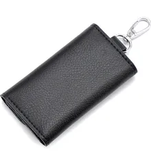 Портативная Мужская и женская сумка для автомобильных ключей, многофункциональная коровья кожа, визитница, органайзер, брелок для ключей, чехол-кошелек
