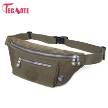 TEGAOTE модные Поясные Сумки Водонепроницаемые Мужские поясные сумки Повседневная дорожная поясная сумка портативный ремень для денег нейлоновая Рабочая поясная сумка чехол для телефона