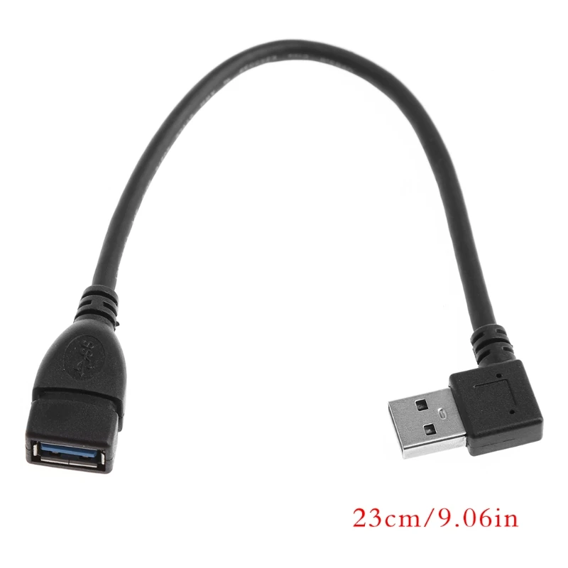 USB 3,0 тип A левый/правый угол 90 градусов папа-прямой Женский Кабель-адаптер удлинитель