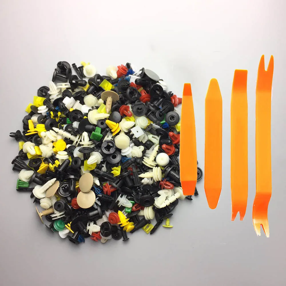 

Car Removal Tool With 100PCS Mixed Universal Plastic Fastener Clips Door Panel Trim Fenders Bumper Rivet Retainer Push Pin Clips