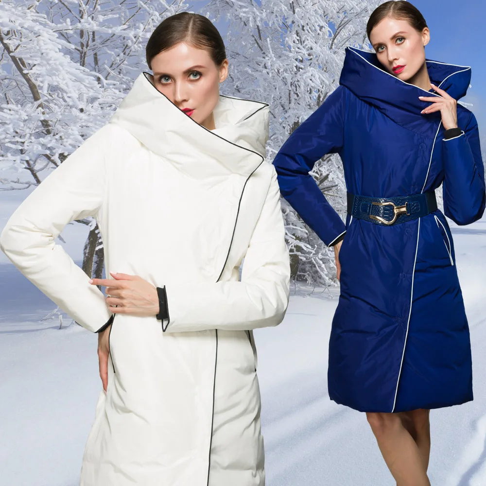 High Quality Fashion Designer 2016 Winter Luxury European Style Women’s Long jacket Down Parkas Super Jacket Women Coat