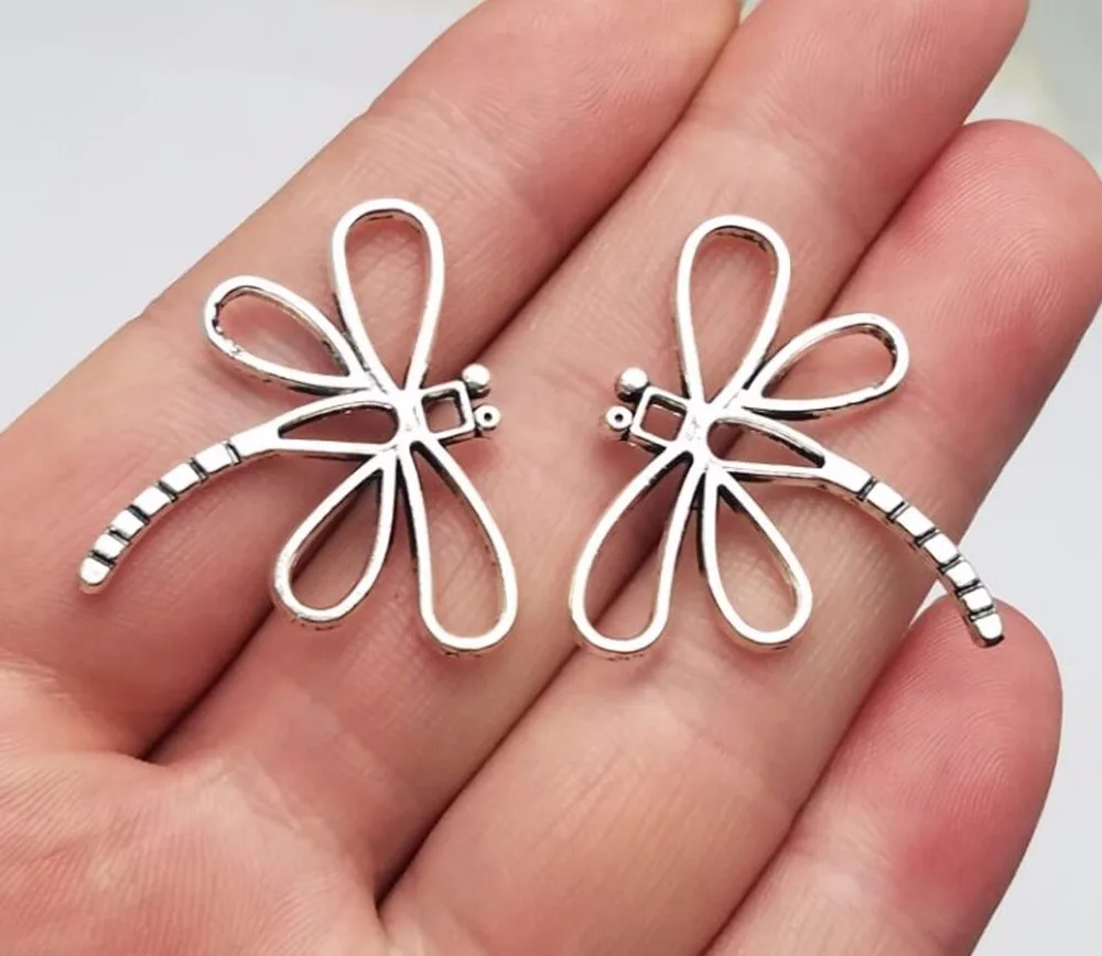 

25pcs/lot--30x28mm, Antique silver plated dragonfly charms,DIY supplies, Jewelry accessories