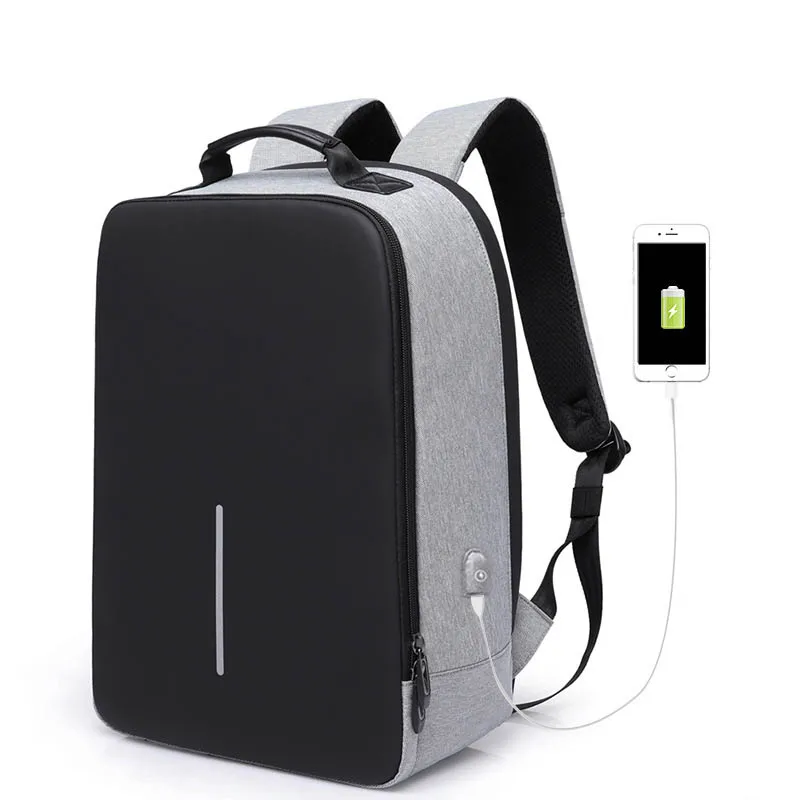 

New Quality Solid color Backpack Laptop Backpack School Notebook Bag Oxford Waterproof Travel Backpack USB Charging Anti Theft