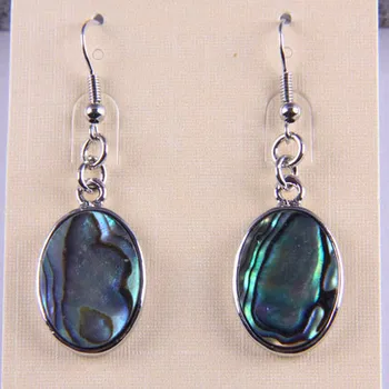 

New Zealand Abalone Oval Shell Earrings Fashion Jewelry T005