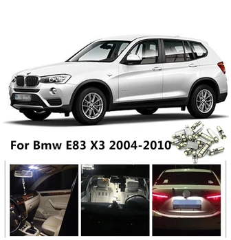 

LOAUT 20pcs ERROR FREE Dome Lights White Car LED Canbus Bulbs Interior Package Kit For BMW X3 E83 2004-2010