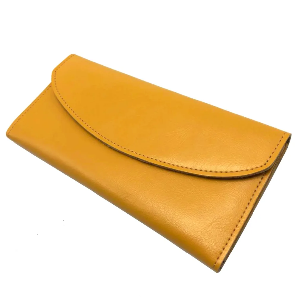 Luxury Brand Genuine Leather Wallet High Quality Slim Women Long Wallet Oil Wax Ladies Purse Pokemon Cards Carteira Feminina
