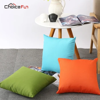 

CHOICE FUN 45x45cm Cushion Chair Outdoor Cotton Knitted White Green Patio Furniture Hotel Sofa Couch Zipper Pillow Cushion