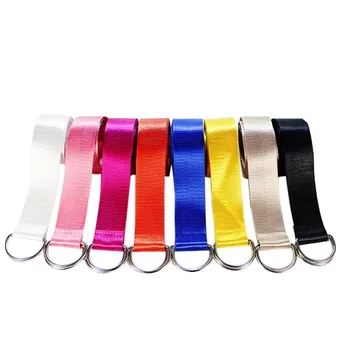 

Women Men Canvas Web Belt Double D-Ring Buckle with Metal Tip Solid Color 130cm Length Belt