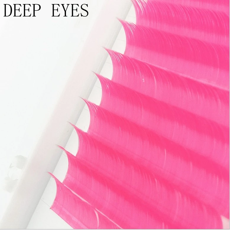 

New C / D Curly Hair 0.07 / 0.1mm 8 / 15mm False Eyelashes Pink Eyelash Personality Color Eyelashes False Eyelash Extension