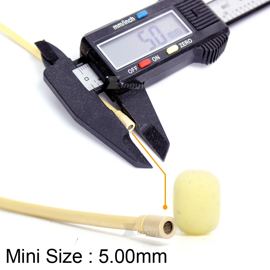 Бежевая мини гарнитура XLR 4 Pin TA4F с микрофоном головной убор двойным ушным крючком