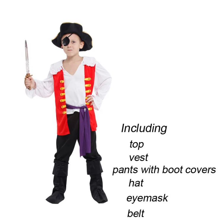 Umorden костюмы на Хэллоуин для мальчик мальчики дети пиратский костюм Fantasia Infantil косплей одежда