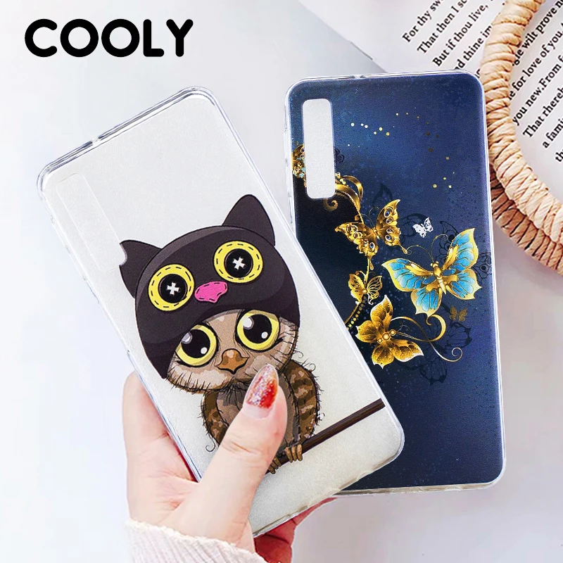 COOLY Cartoon Case For Samsung Galaxy A6 Plus Cases A7 2018 Coque on A8 Back Cover Soft TPU Silicone Phone Capa |