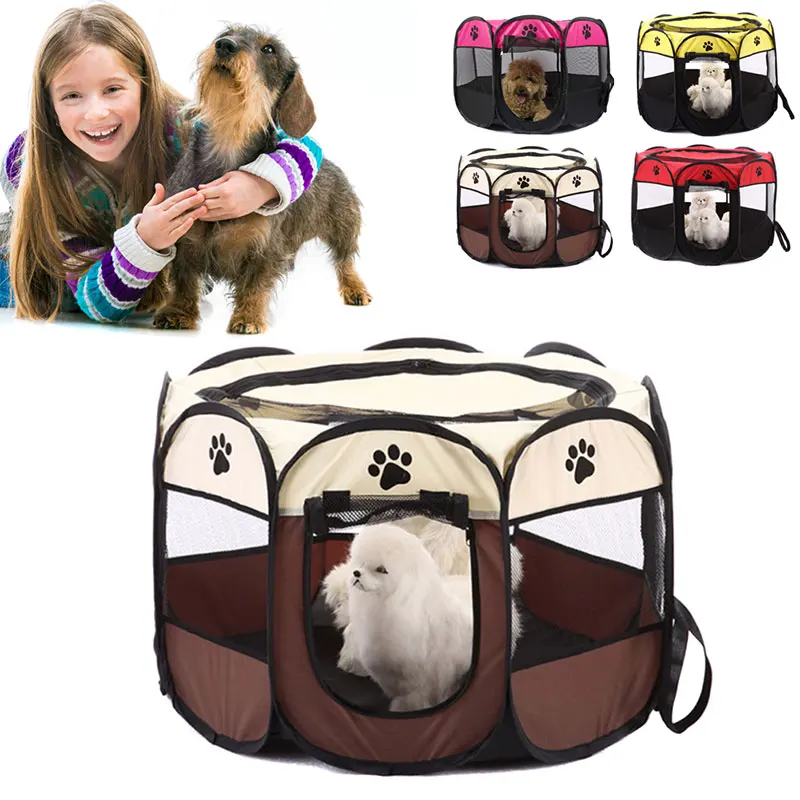 

Portable Foldable Kennel Tent Puppy Dog Pet Cat Rabbit Fabric Playpen Crate Cage Pet Supplies J2Y