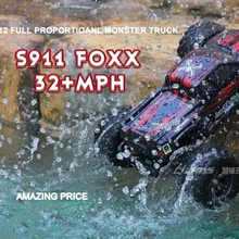 S911 foxx 2,4 Ghz внедорожные большие колеса RC Monster Truck 40 км/ч супер мощная Радиоуправляемая машина 1:12 скорость снежного человека