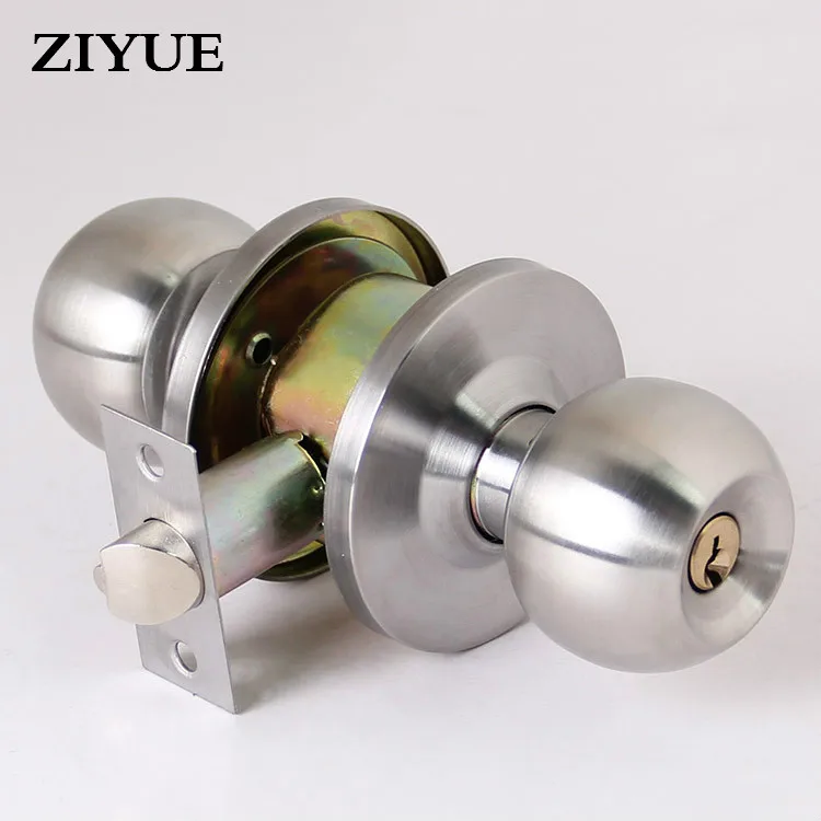 

Free Shipping Stainless Steel Spherical Lock Copper Round Ball Door Knobs For Home Security Door Bedroom