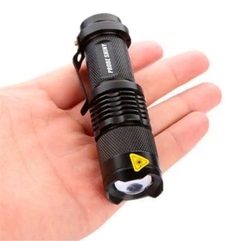 Super bright Mini Q5 LED Flashlight Torch Adjustable Focus led torch Zoom Light Lamp powerful led flashlight 14500 #4S7 (2)