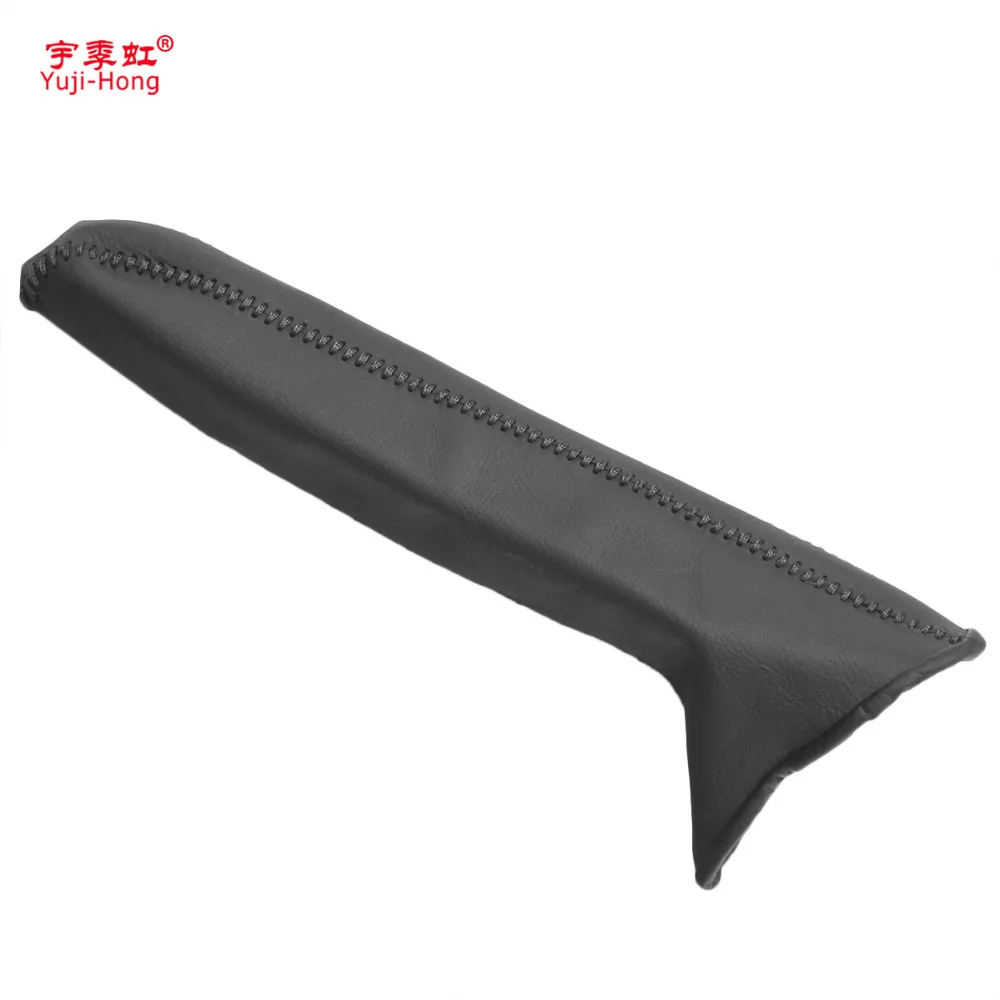 Yuji-Hong Car Handbrake Covers Case for Nissan NV200 Handbrake Cover Genuine Leather Grips Hand-stitched Black