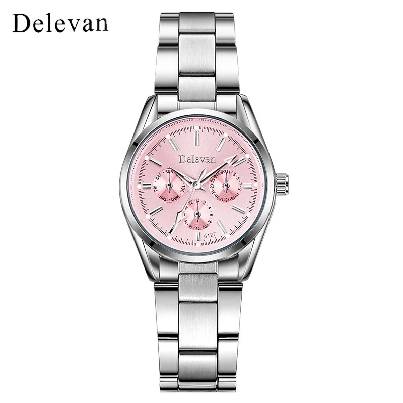 

DELEVAN 2019 Women Fashion Wristwatch Brand Wrist Quartz watch Ladies Watches Clock Female Fashion Dress watch Relojes mujer