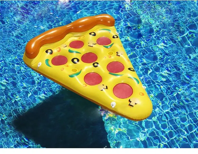 

Kid Thicken Pizza Shape Inflatable Water Toy Outdoor Swimming Ring Adult Child Beach Pool Sea Toy Summer Cute Floating Bed