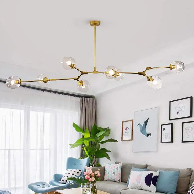 

Scandinavian design pendant lamp Bedroom Dining room Kitchen Bubble Glass spider chandelier Loft Decor tree branch chandelier