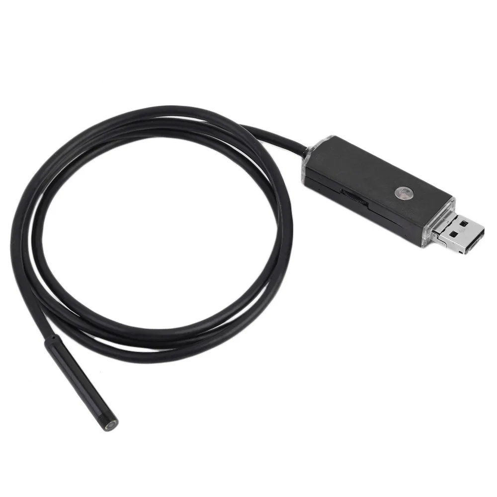 1 м/2 м/5 м/10 м 2 в 1 двойной интерфейс USB IP67 Водонепроницаемый эндоскоп 5,5 мм Диаметр объектива USB инспекционный светодиодный бороскоп для Android