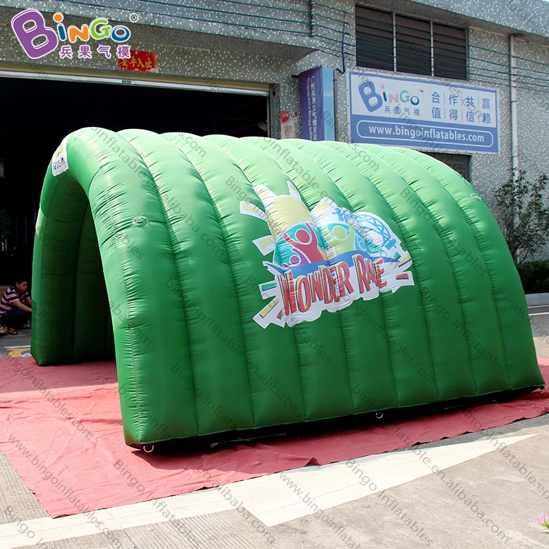  green tent type Customized 3.6x3.5x2.5 meters inflatable tunnel tent for events inflatable entrance