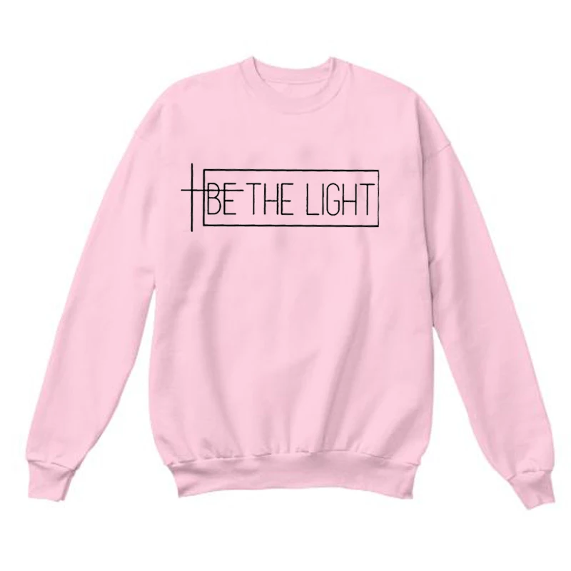 Kaufen WERDEN DIE LICHT Grafik Sweatshirt Lustige Brief Langarm Tumblr Werden die licht Hoodies Christian Kleidung Glauben Jumper Mädchen kunst top