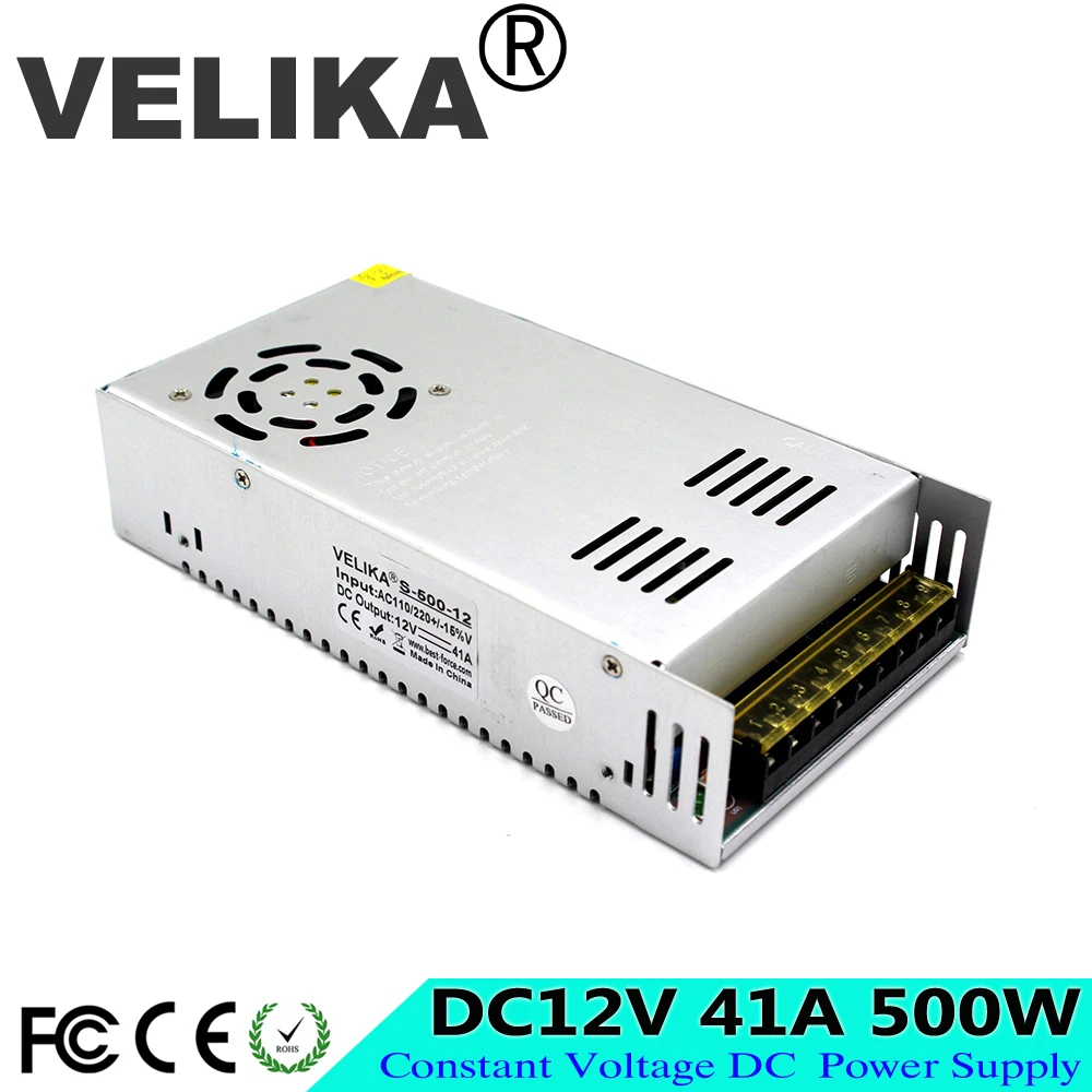 Импульсный источник питания DC12V 13 8 V 15V 18V 24V 27V 28V 30V 32V 36V 42V 48V 60V 500W светодиодный