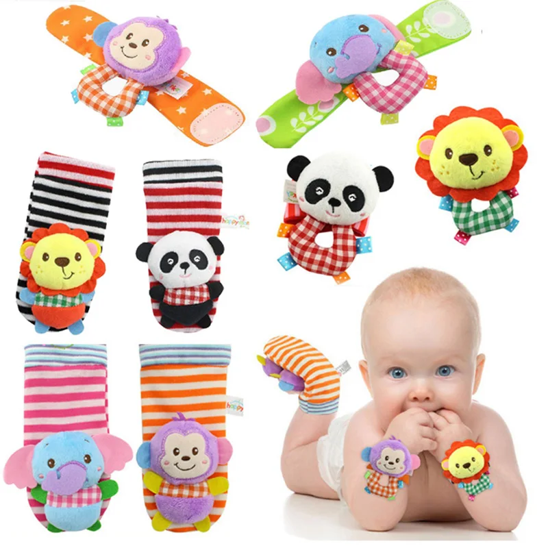 Baby Animals Foot Socks and Wrist Rattle Set - Beyond Baby Talk