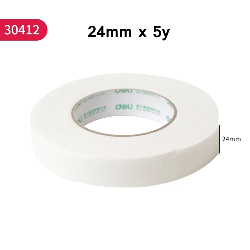1 шт для кулинарно-деликатесной продукции 30410/30411/30412/30416 пенопластовая лента двухсторонняя пенная лента прочная клейкая лента; губчатая бумага клей - Цвет: 24mmx5y(1pcs)