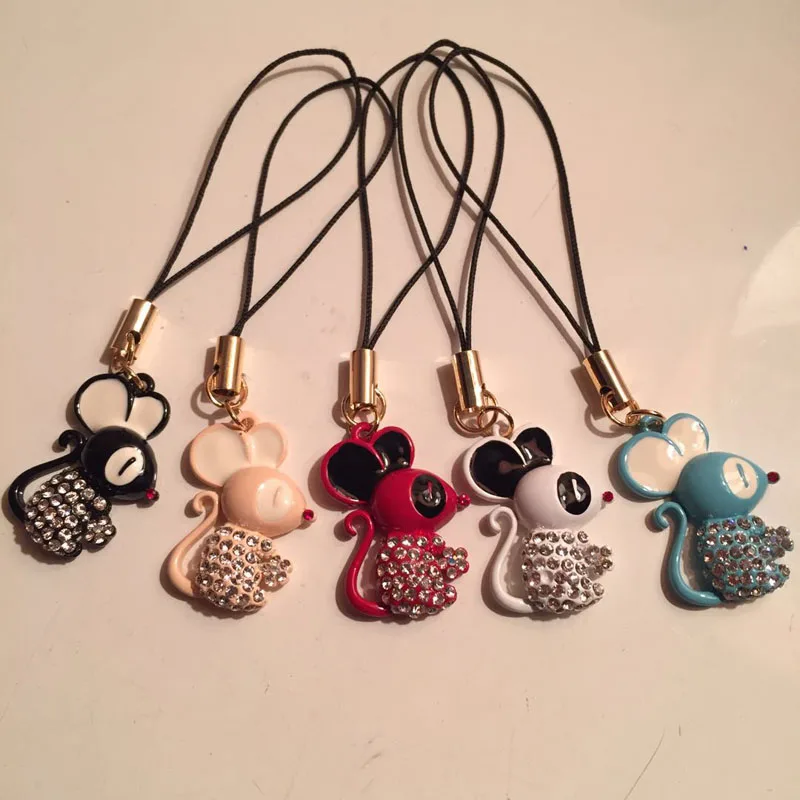 

3pcs Mixed Color High Quality Mini Mouse Pendant Charm (27x18mm) Fit For Charm Keychain Phone Chain( Random shippment on color)