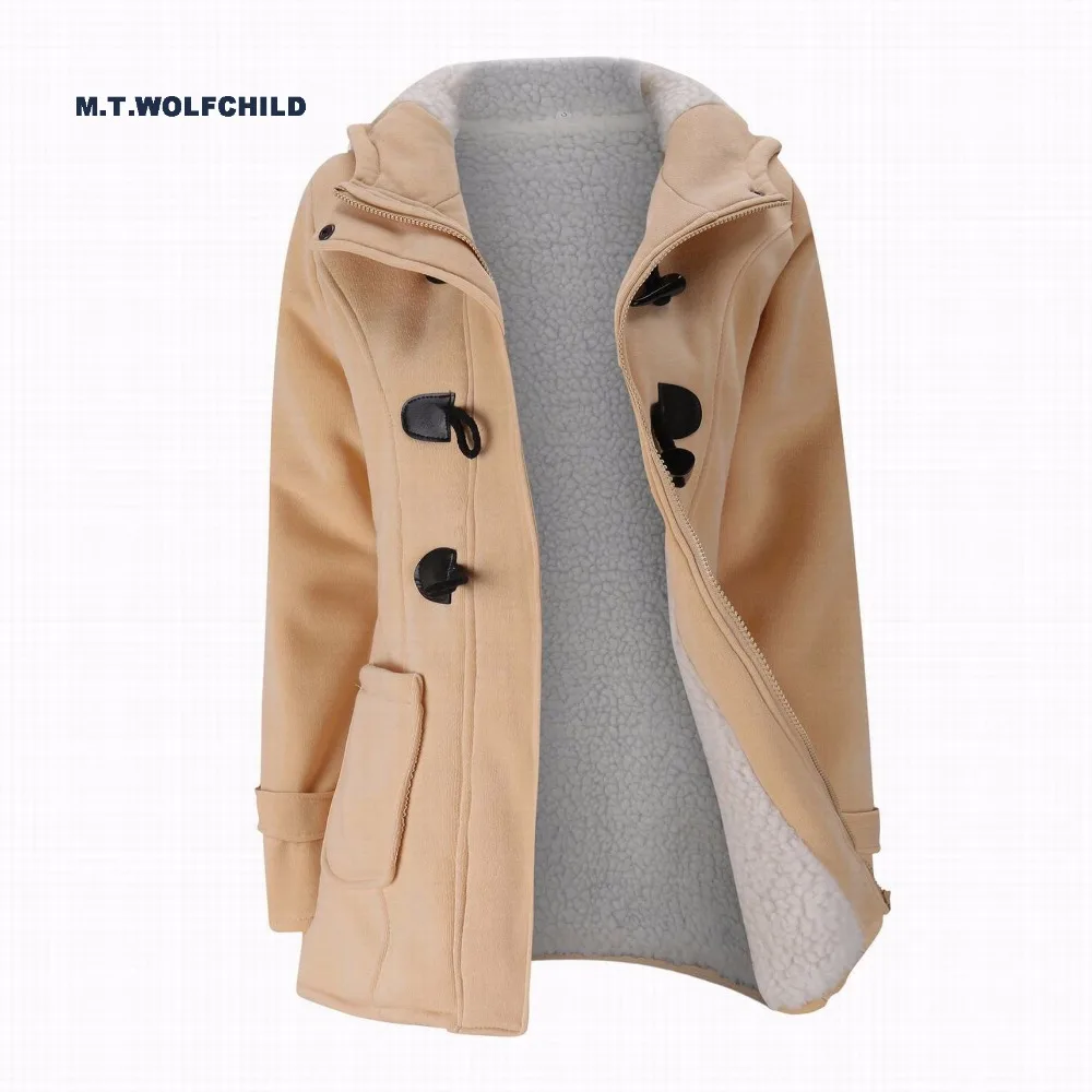 

Hot Sale 2017 Winter Coat Women hooded Jacket Hom Button Padded Female Long Section Cashmere Coat Winter Jackets Plus Size S-6XL