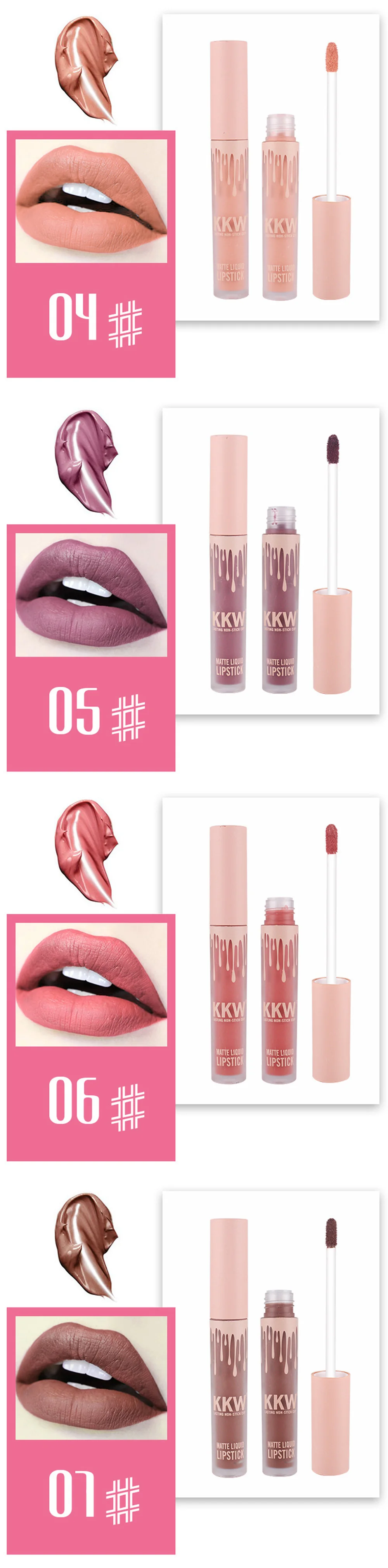 ГОРЯЧАЯ Помада матовая Kkw Llipstick бархатная стойкая пятновыводящая краска для губ блеск для губ Макияж день рождения издание Collectio Kyliejenner