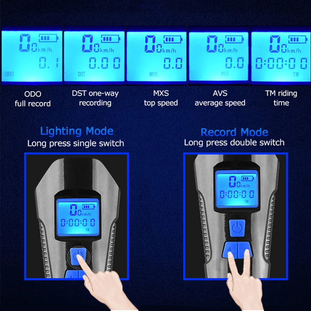 Clearance 4 Mode USB Bicycle Light Lamp & Bike Computer 6 Mode Horn Flashlight Cycle Bike Speedometer Led Front Lights Cycling Headlight 2 Clearance 4 Mode USB Bicycle Light Lamp & Bike Computer 6 Mode Horn Flashlight Cycle Bike Speedometer Led Front Lights Cycling Headlight 2