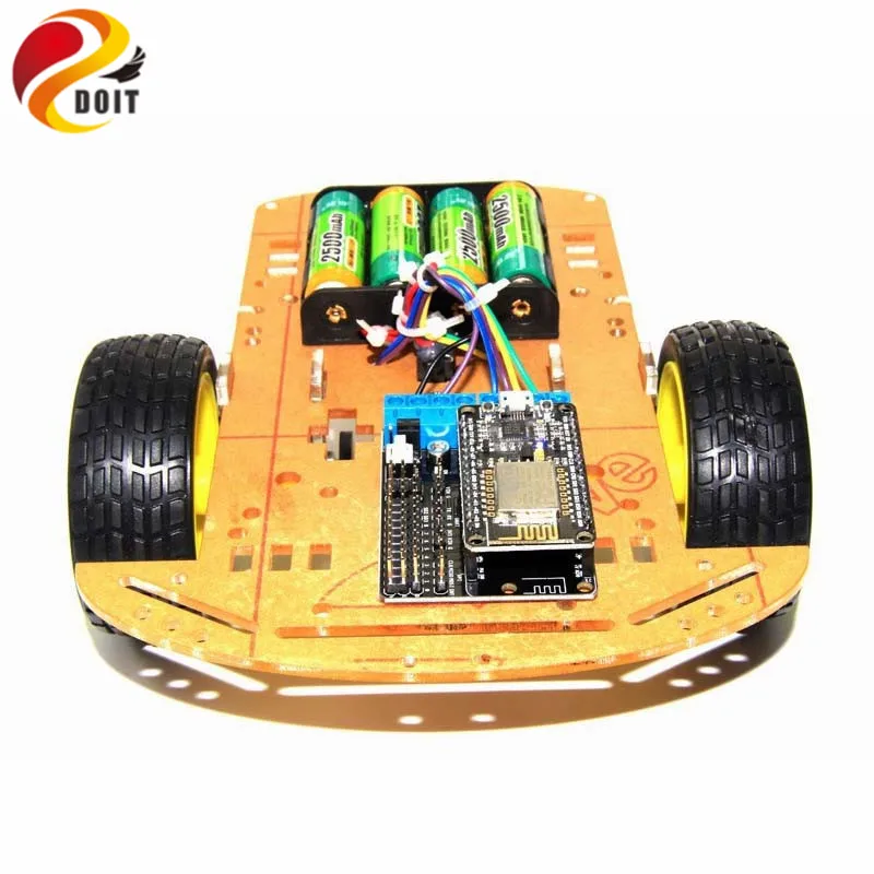 DOIT 2WD Smart Car Robot Chassis with NodeMCU+Motor Shield Board L293D for ESP-12E based on ESP8266 DIY RC Toy WiFi Smart Car цена DOIT 2WD Smart Car Robot Chassis with NodeMCU+Motor Shield Board L293D for ESP-12E based on ESP8266 DIY RC Toy WiFi Smart Car цены онлайн