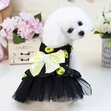 Платье с цветочным рисунком, одежда для домашних собак, кошек, щенков, собак, платья-пачки, свадебная юбка, маленькая собачка Тедди Чихуахуа 05E