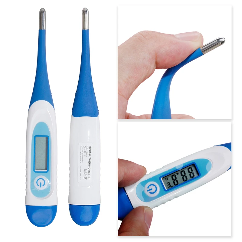 

Soft Head Thermometer Deep Waterproof LCD Adult Children Baby Electronic Thermometer Mouth Underarm Body Temperature