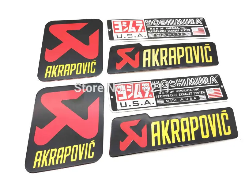 

RPMMOTOR 2 PCS 3D Aluminium Heat-resistant Motorcycle Exhaust Pipes Decal Sticker Cool Personality Scorpio Yoshimura Stickers