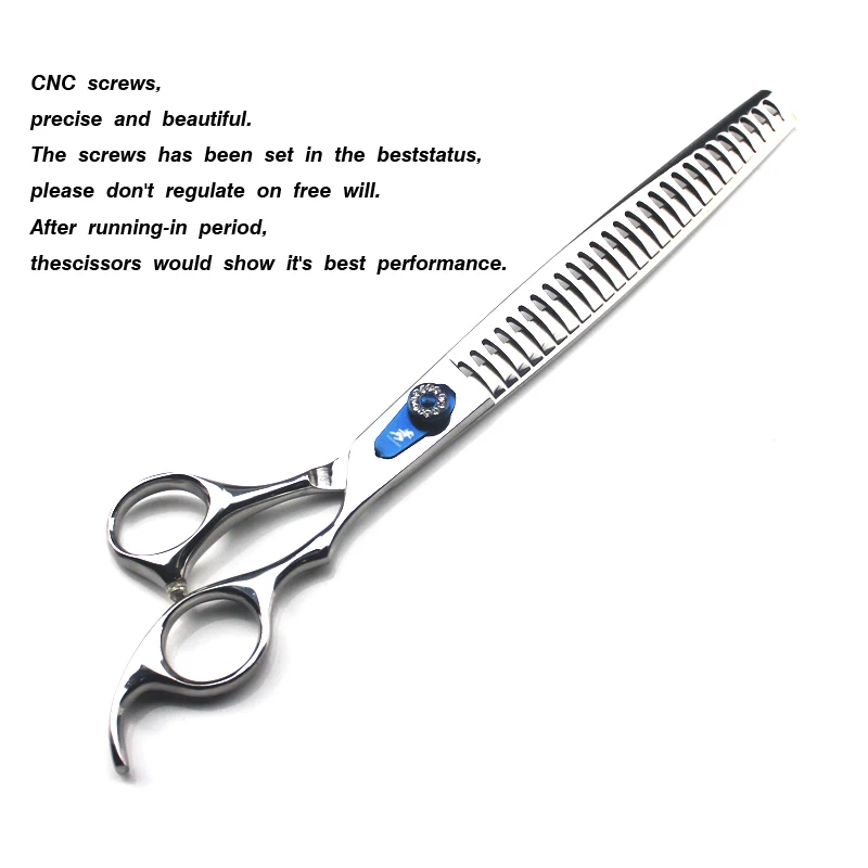 9.0 inch pet hairdressing scissors fish bone cut high-grade pet scissors JP440C material