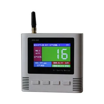 

GPRS air detector PM2.5 haze monitoring CO2 temperature and humidity sensor TV display wall hanging