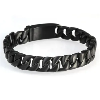

Black Stainless Steel Bracelet Men's Punk nightclub explosion models jewelry trend