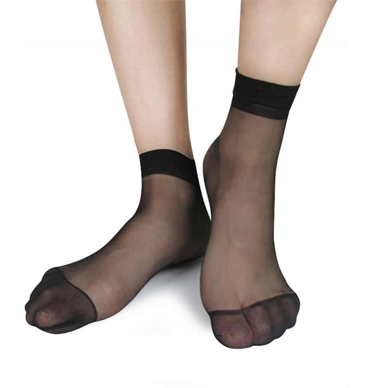 10 пар, женские носки, сексуальные эластичные прозрачные шелковые ультратонкие женские носки, женские короткие носки, носки для беременных